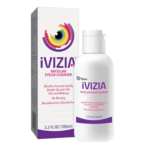 iVIZIA Micellar Eyelid Cleanser, 3.3 fl oz, Gentle Makeup Remover