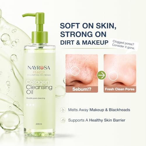 Collagen Cleansing Oil for Face - Waterproof Makeup Remover