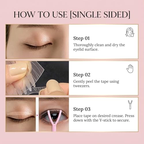 Eye Charm Double-Sided Slim 3mm Eye Lid Tape – 220 Count for Hooded Eyes