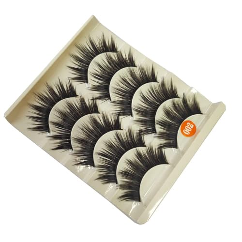 5 Pairs Black Thick Makeup Natural False Eyelashes Eye Lash Long Handmade Soft False Eyelashes