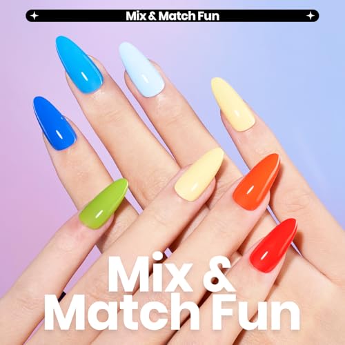Beetle Tropical Twist Neon Nail Polish Set - 12 Quick Dry Vibrant Colors
