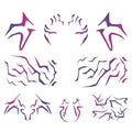 Rumi Cosplay Tattoos 8-Sheet Set Pink Purple Gradient Waterproof