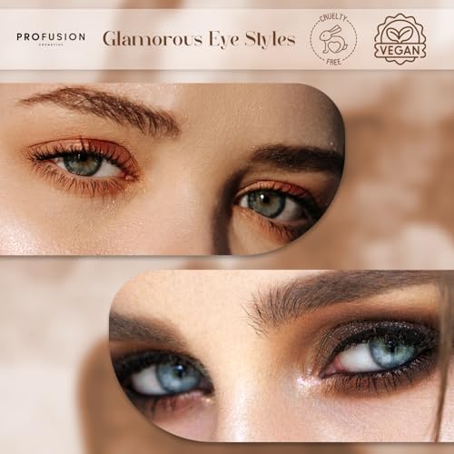 Profusion Cosmetics Beauty Box Face Collection - Compact Full Face Palette with Neutral Eyeshadows, Blush, Highlighter, Lip Gloss & 2 Application Brushes With Built-In Mirror, Vegan & Cruelty-Free