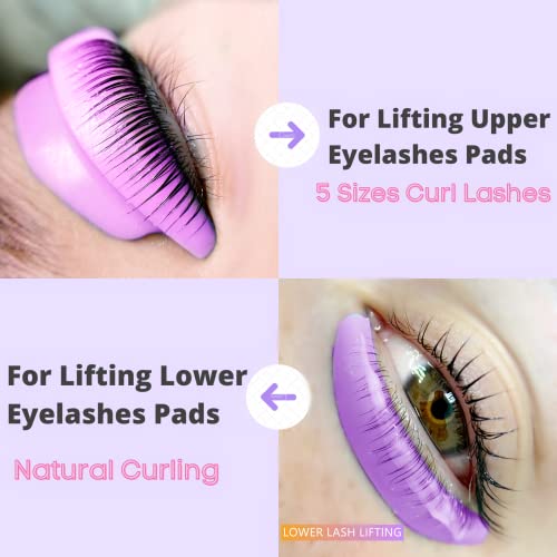 Lash Perm Rods Silicone Lash Lift Pads, Eyelash Lift Ribbon Eyelash Perm Curler Makeup Tools For Eyelash Lifting, Reusable Eye Patch & Lash Ribbon Salon Grade (colorful lift rods)