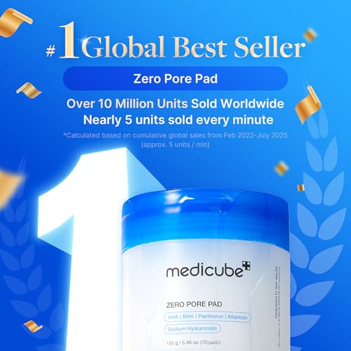 Medicube Zero Pore Pads 2.0 - Exfoliating Toner Pads for Pore & Sebum Care, 70 Count