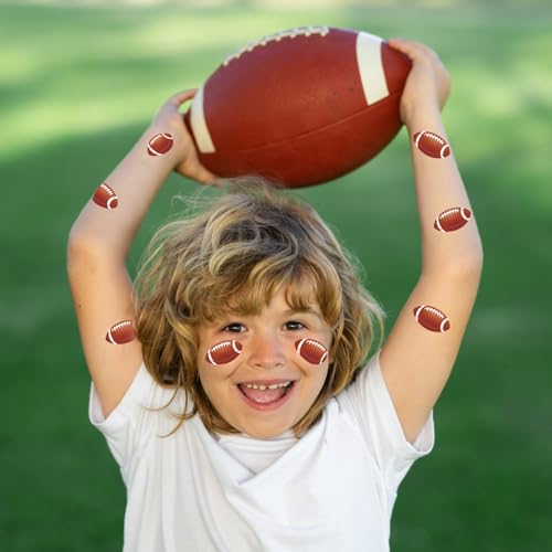 Football Temporary Tattoos - 192Pc Pre-Cut Stickers, 16 Sheets