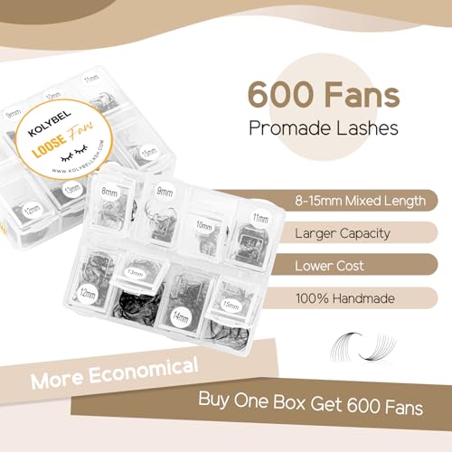 Premade Lash Fans 10D Volume Extensions 600 Pack
