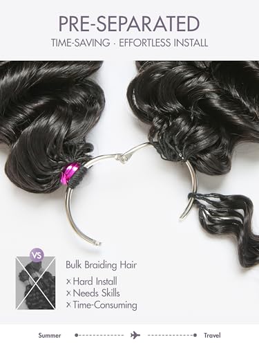 LUVME Deep Wave Crochet Hair 18 Inch 2 Packs - Human Hair Extensions