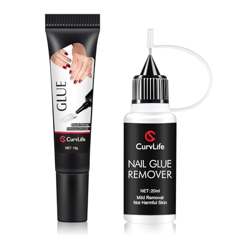 Press-On Nail Glue Kit with Non-Acetone Remover