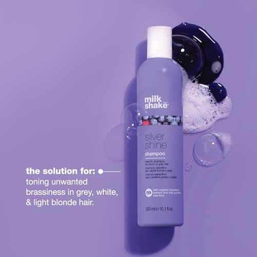 milk_shake Silver Shine Purple Shampoo for Blonde Hair - Blonde Shampoo for Brassy Hair 100% SLES-Free