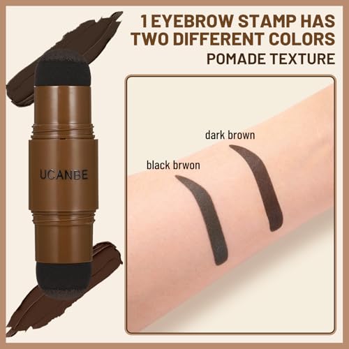 UCANBE Eyebrow Stamp Kit with 20 Stencils & Pomade