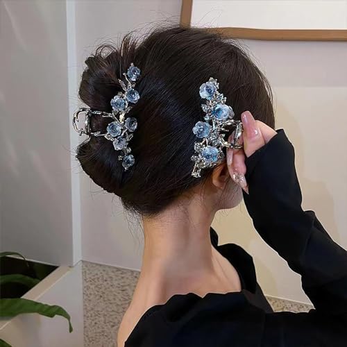 Gold Hair Accessories for Women: 1PCS Irregular Wave Metal Claw Clip with Pearl Tassel Design, Non-Slip Clamps for Elegant Styling and Fashion