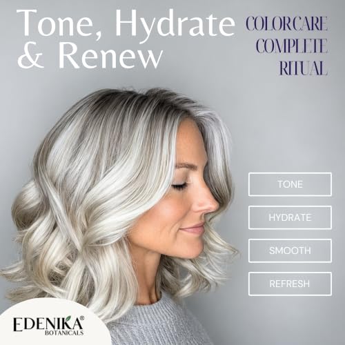 EDENIKA BOTANICALS Purple Shampoo & Hair Mask Set for Blonde & Silver Hair
