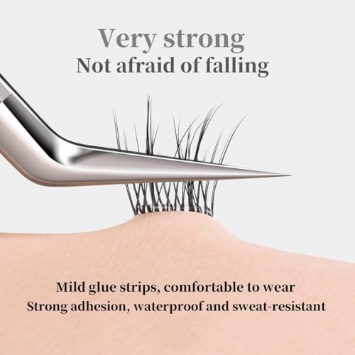 Self-Adhesive 5D-Curl Eyelash Clusters - 100pcs, 12-13mm