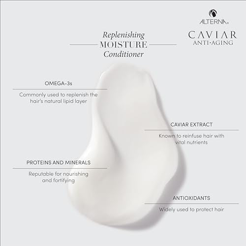 Alterna CAVIAR Anti-Aging Replenishing Moisture Conditioner | For Dry, Brittle Hair | Protects, Restores & Hydrates | Sulfate Free