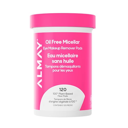 Almay Oil-Free Micellar Eye Makeup Remover Pads - 120 Count, Gentle & Sensitive