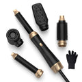 5-in-1 Hair Dryer Brush with Ionic Technology & Curler Attachments