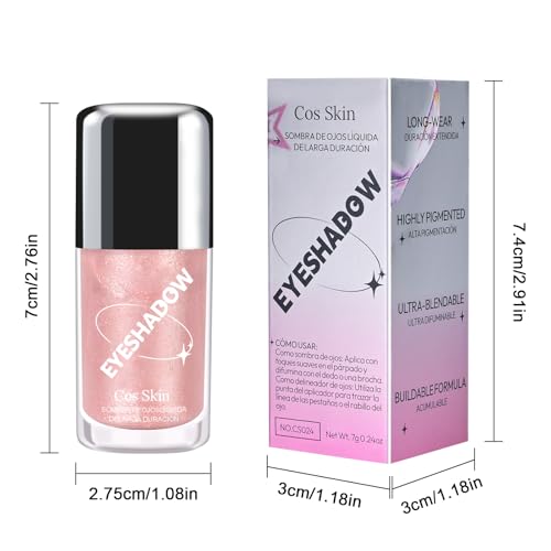 Liquid Glitter Eyeshadow, Multiuse Glitter Makeup for Eyes and Lips, Shimmer Eye Makeup, Highly Pigmented and Buildable, Long Lasting Eye Shadow Cream, Blendable-Starlight