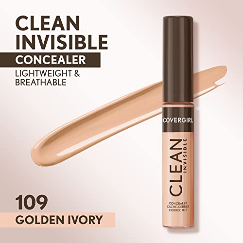 Covergirl Clean Invisible Concealer, Golden Ivory 109, 0.23oz