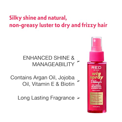 Red by Kiss Wig Spray - 6-in-1 Shine & Detangle (2oz)