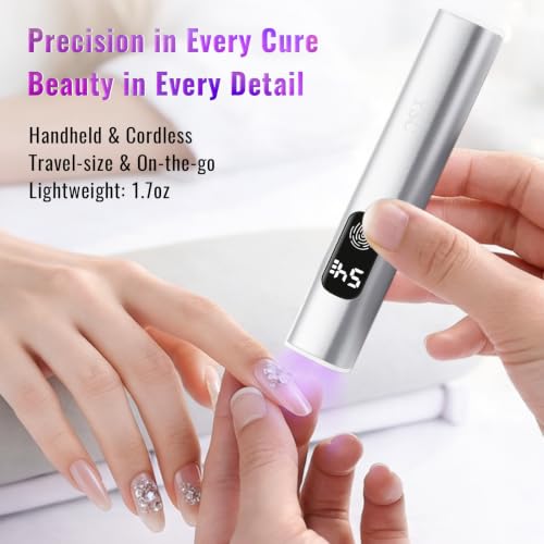 YSC Handheld UV Nail Lamp - Cordless Flash Cure LED Light