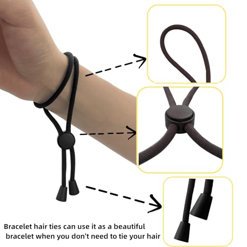 Adjustable Hair Ties for Thick, Curly Hairstyles - Afro Puffs,