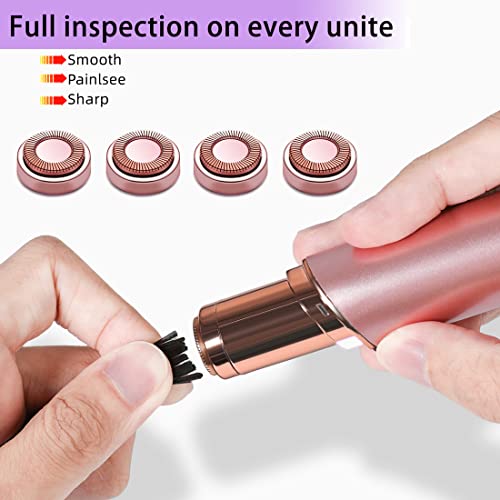 Facial Hair Remover Replacement Heads for Finishing Touch Flawless Gen 1 - 4 Pcs Rose Gold