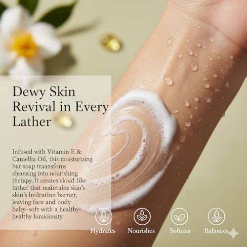 Tea Tree Bar Soap - Refresh & Balance Your Skin Naturally! Vegan Blemish-Prone Skin Soap with Vit E & Botanicals, Gentle Cleansing, 19.5 Oz (3 Bars), Cruelty-Free