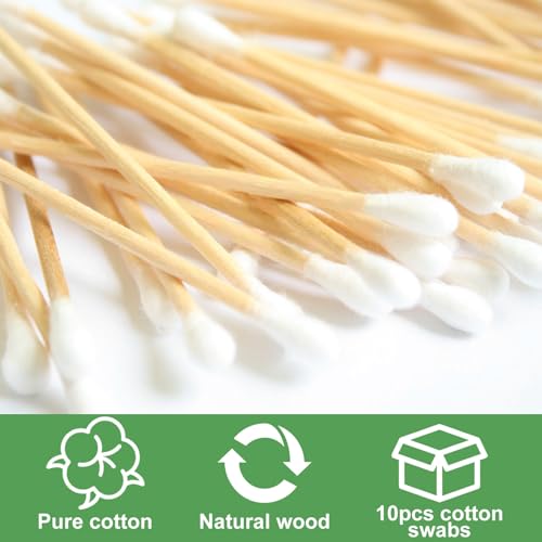 Travel Size Cotton Swabs - 500 Double Tipped Wood Sticks