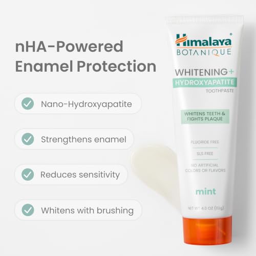 Himalaya Botanique Whitening Toothpaste with Nano Hydroxyapatite, Mint 4 oz