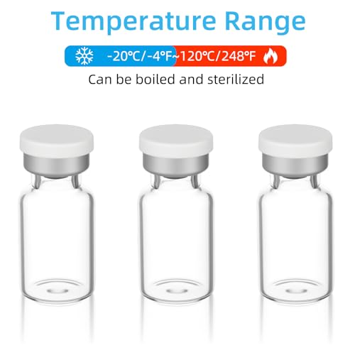 10 Pack 2ml Glass Sample Vials with Self-Healing Caps