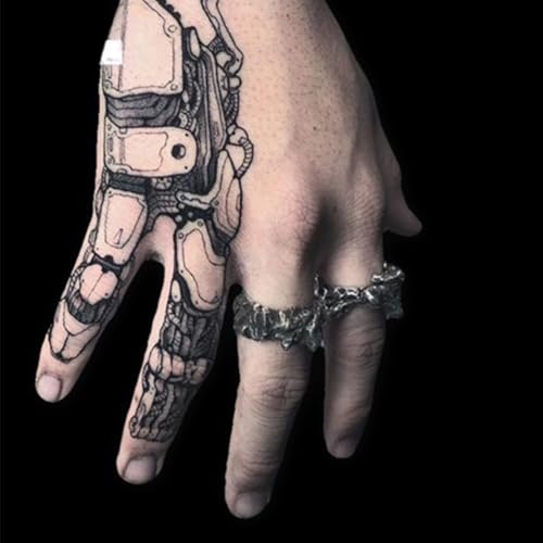 Waterproof Temporary Tattoos - Cyberpunk & Steampunk Designs (4 Sheets)