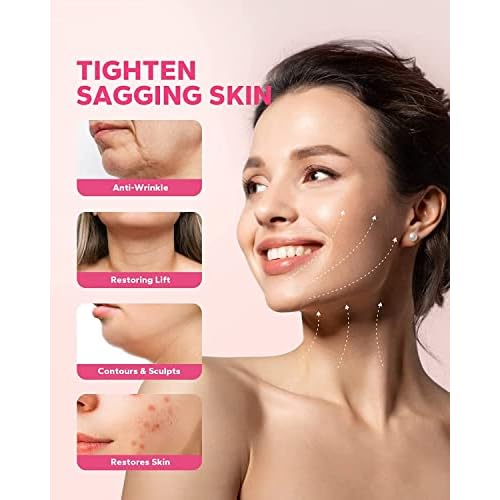 FairyFace V Line Shaping Face Masks (5 Count), Double Chin Reducer, Lifting Hydrogel Collagen Mask with Aloe Vera and Seaweed, Anti-Aging and Anti-Wrinkle