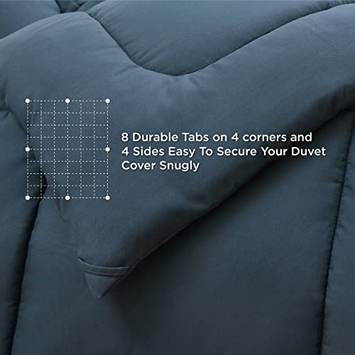 Bedsure Comforter Duvet Insert - Quilted Comforters Twin XL Size, All Season Duvet, Down Alternative Bedding Comforter with Corner Tabs(Navy Blue,Twin XL 92"x68")