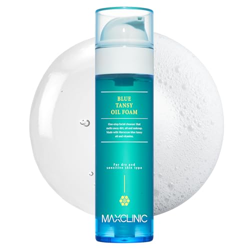 MAXCLINIC Blue Tansy Oil-to-Foam Face Cleanser - K-Beauty Makeup & Oil Remover