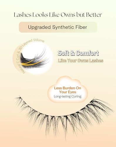 ChirpyLuna Natural Cat Eye Lashes 12MM - 7 Pair Pack