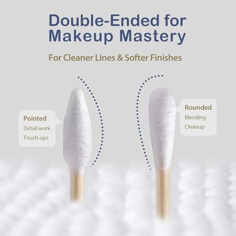 Biodegradable Cotton Swabs - Double-Tipped Bamboo & Cotton (1000 Ct)