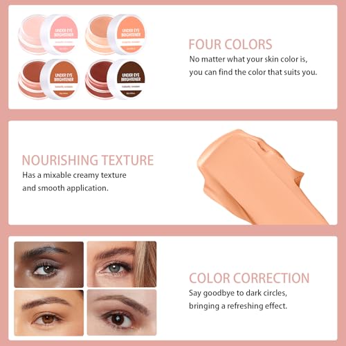 Under Eye Brightener Concealer with Puff & Pen - Waterproof