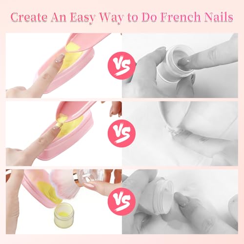 ANGNYA French Manicure Dip Powder Tray Set - 2 Pack Nail Dipping Container