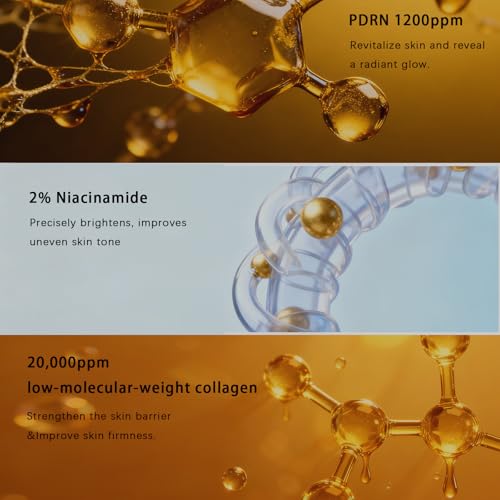 Advanced PDRN Rejuvenating Cream, 99% Pure Salmon DNA Collagen Gel Repair Cream, 0.7 oz, with Hyaluronic Acid and Niacinamide, Nighttime Skin Repair,Inspired Skincare