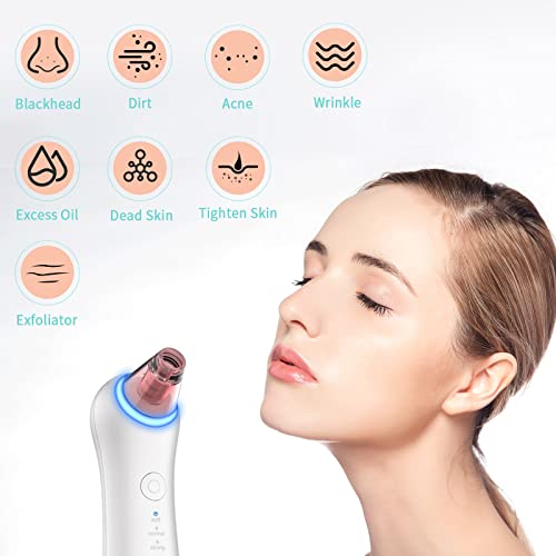 GERY Blackhead Remover Vacuum with 4 Probes & Red Blue Light