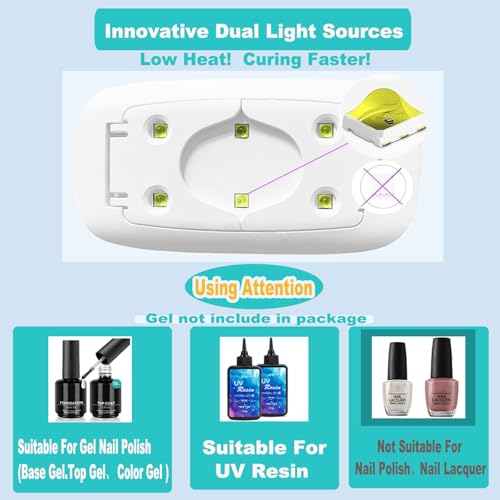 Kepma Mini UV LED Nail Lamp Portable 6W Gel Polish Curing Light