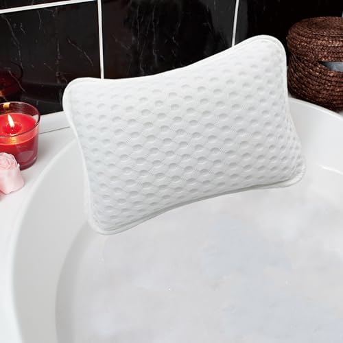 Bath Pillow with Suction Cups - Neck Support for Tub