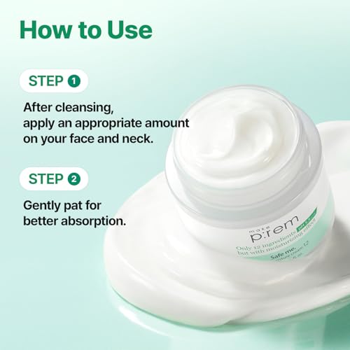 MAKE P:REM Safe Me Relief Moisture Cream - 12 Minimal Ingredients, 80ml