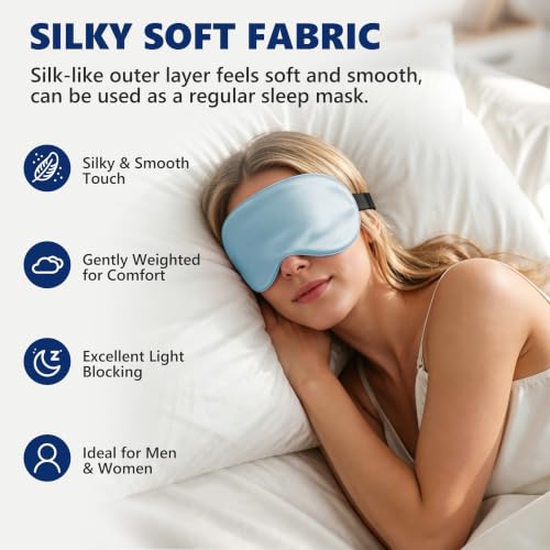 Cooling Eye Mask for Migraine Relief - 2 Pack Gel Ice Mask
