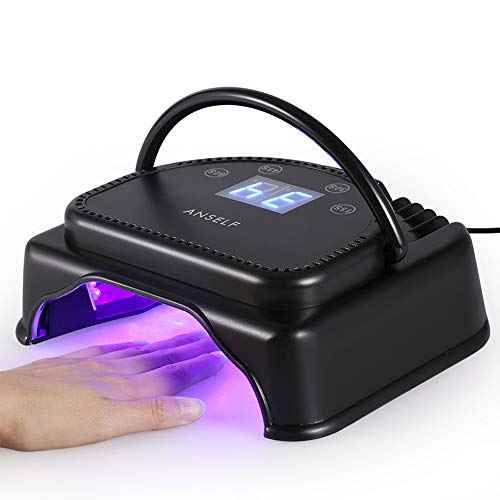 Anself 64W Pro LED Gel Nail Dryer Curing Lamp Nail Polish Machine 110-240V With Lifting Handle Touch Sensor LCD Screen