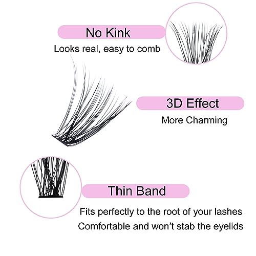40D Lash Clusters DIY Eyelash Extensions - Natural D Curl