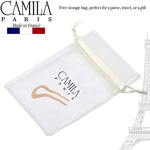 Camila Paris CP3096 French Twist Stick Clip Pins, Beige, Wavy Hair