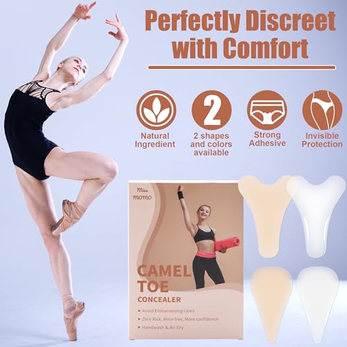 Seamless Camel Toe Concealer, Reusable Silicone in Skin Tone & Transparent