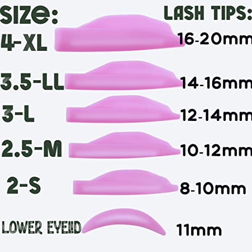 Lash Lift Pads Set 6 Sizes DIY Eyelash Perm Shields